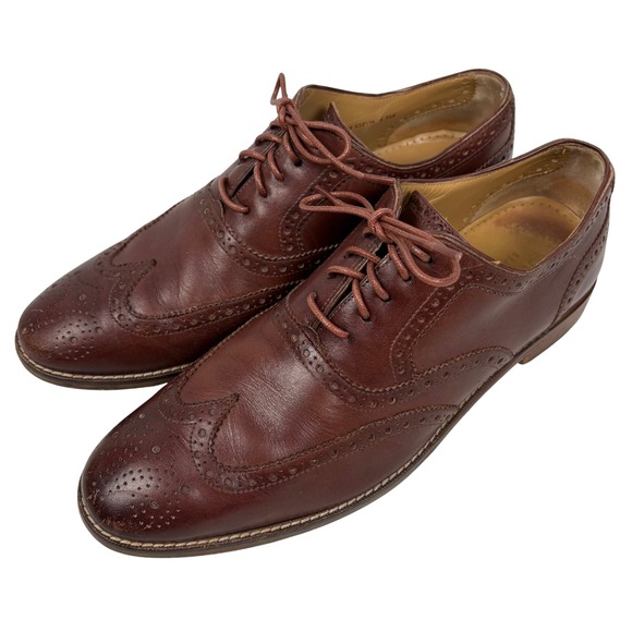 Cole Haan Other - Cole Haan Wingtip Oxford 9.5M Brown Leather Brogue Grand.OS Dress Shoes Business